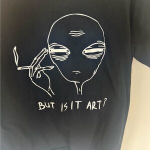 But Is It Art? Alien Graphic Black T-Shirt